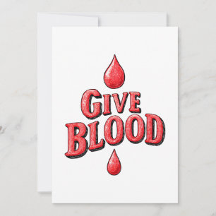 Wereld Bloeddonordag - Geef bloedtekst voor bewust Feestdagenkaart
