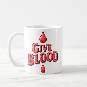 Wereld Bloeddonordag - Geef bloedtekst voor bewust Koffiemok