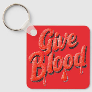 Wereld Bloeddonordag - Geef bloedtekst voor bewust Sleutelhanger
