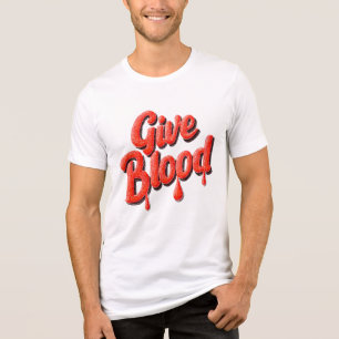 Wereld Bloeddonordag - Geef bloedtekst voor bewust Tri-Blend Shirt