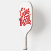 Wereld Bloeddonordag - Glossy Blood Donation Text Pickleball Paddle (Links)