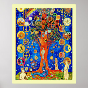 Wereld Boom Nacht Poster