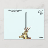 Wereld Briefkaart Dag - Dierenpostzegelcollage (Achterkant)