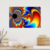 Wereld collide - Fractal Poster (Keuken)