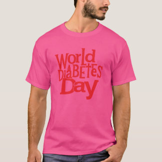 Wereld Diabetes Dag Silhouet Vector Illustratie T-shirt