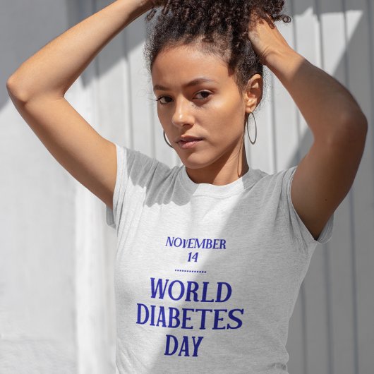 Wereld Diabetes Dag Witte Vrouw T-shirt