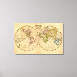 Wereld door Worcester Canvas Afdruk