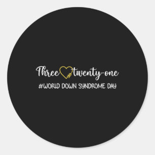 Wereld down Syndrome Dag om de ideeën van kanker t Ronde Sticker