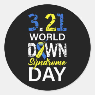 Wereld down Syndrome Dag om de ideeën van kanker t Ronde Sticker