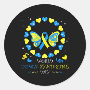 Wereld down Syndrome Dag om de ideeën van kanker t Ronde Sticker
