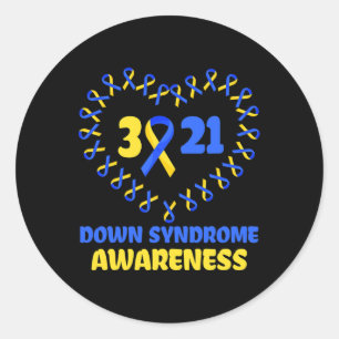Wereld down Syndrome Dag om de ideeën van kanker t Ronde Sticker