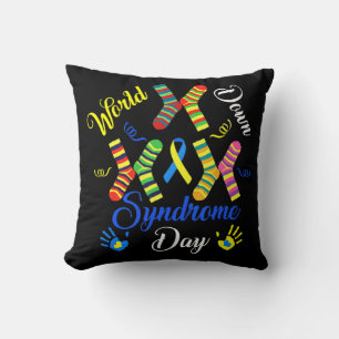 Wereld down Syndrome Day Awareness Sockets Direct Kussen