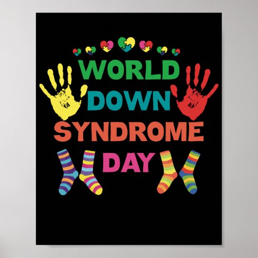 Wereld down Syndrome Day Awareness Sockets Direct  Poster (Voorkant)