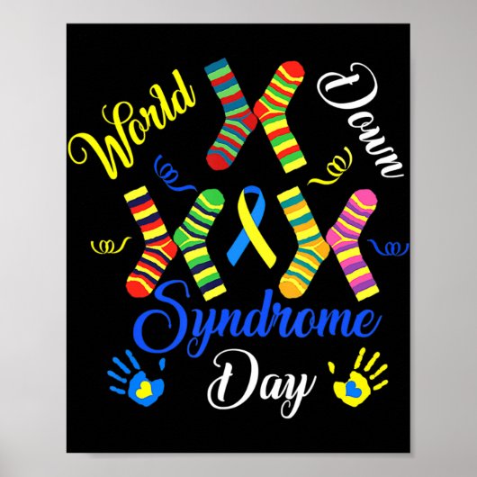 Wereld down Syndrome Day Awareness Sockets Direct  Poster (Voorkant)