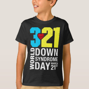 Wereld Down Syndroom Dag 21 Maart Voor Mannen Vrou T-shirt