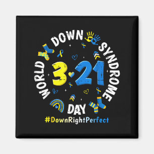 Wereld Down Syndroom Dag 3 21 Bewustzijn Regenboog Magneet
