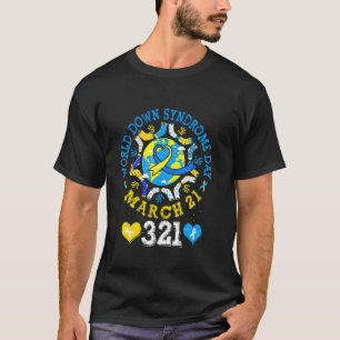 Wereld Down Syndroom Dag Bewustzijn Socks Down Jui T-shirt