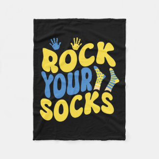 Wereld Down Syndroom Dag Rock Your Socks Groovy  Fleece Deken