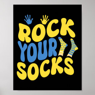 Wereld Down Syndroom Dag Rock Your Socks Groovy Poster