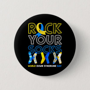 Wereld Down Syndroom Dag Sock Your Socks Bewustzij Ronde Button 5,7 Cm