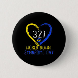 Wereld Downsyndroom Dag Liefde 3 Ronde Button 5,7 Cm