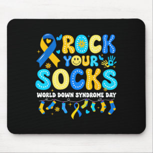 Wereld downsyndroom dag rock sokken bewustzijn muismat