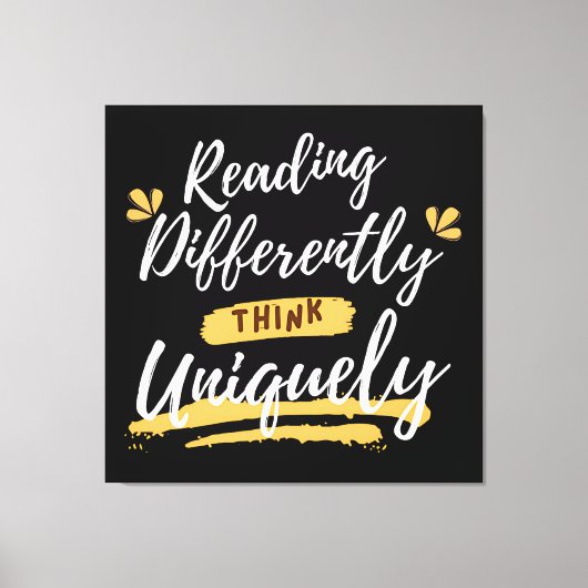 Wereld dyslexie bewustzijn canvas afdruk (Voorkant)