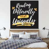 Wereld dyslexie bewustzijn canvas afdruk (Insitu (Slaapkamer))