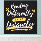 Wereld dyslexie bewustzijn canvas afdruk (Insitu (Houten vloer))