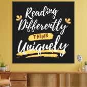 Wereld dyslexie bewustzijn canvas afdruk (Insitu (Woonkamer))