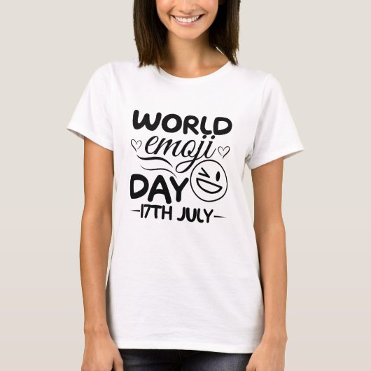 Wereld Emoji Day T shirt Design (Voorkant)