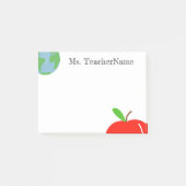 Wereld en Apple op maat Post-it® Notes (Voorkant)