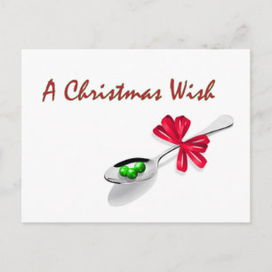 Wereld Erwten (Vrede) Kerst Briefkaart