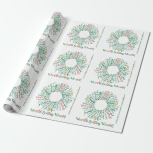 Wereld feestdagboek cadeaupapier
