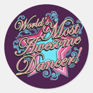 Wereld Geweldige danser Ronde Sticker