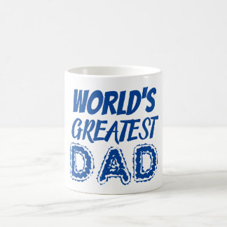 Wereld Groot pap Blauwe Fathers Dag Dank je Koffiemok