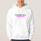 Wereld grootst, oma roze zwart hoodie (Voorkant)