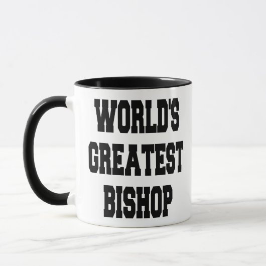 Wereld grootste bisschop mok (Links)