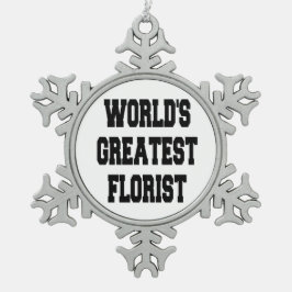 Wereld grootste boor tin sneeuwvlok ornament