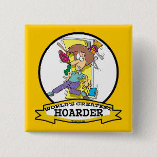 WERELD GROOTSTE HOUDER VROUWEN CARTOON VIERKANTE BUTTON 5,1 CM