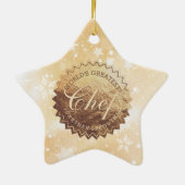 Wereld grootste kerstmis met gouden kerstmis keramisch ornament (Achterkant)