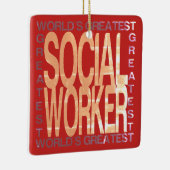 Wereld grootste maatschappelijk werker keramisch ornament (Rechts)