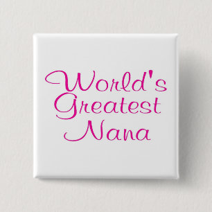 Wereld grootste Nana Vierkante Button 5,1 Cm