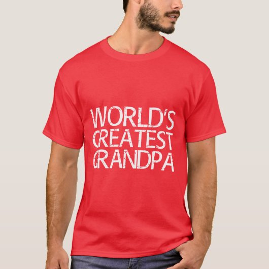 Wereld grootste opa vaderdag t-shirt (Voorkant)