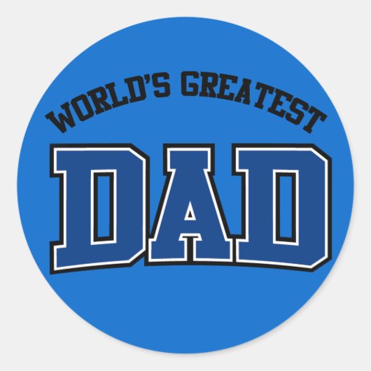 Wereld grootste pap Sticker blauw (Voorkant)