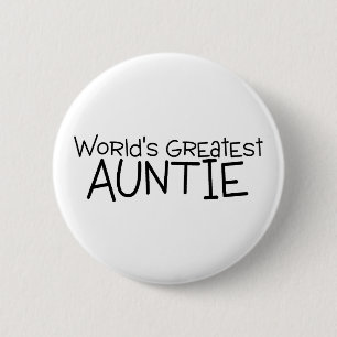 Wereld grootste tante ronde button 5,7 cm