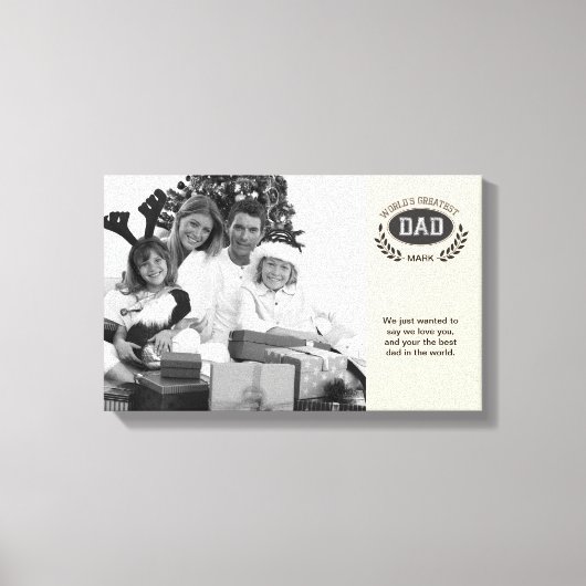 Wereld grootste vader canvas afdruk (Voorkant)