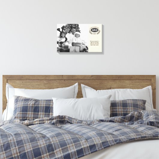 Wereld grootste vader canvas afdruk (Insitu (Slaapkamer))