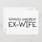 Wereld het grootst Ex Wife Briefkaart (Voorkant / Achterkant)