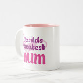 Wereld het grootst MUM, draden, moederdag mok beke (Voorkant links)